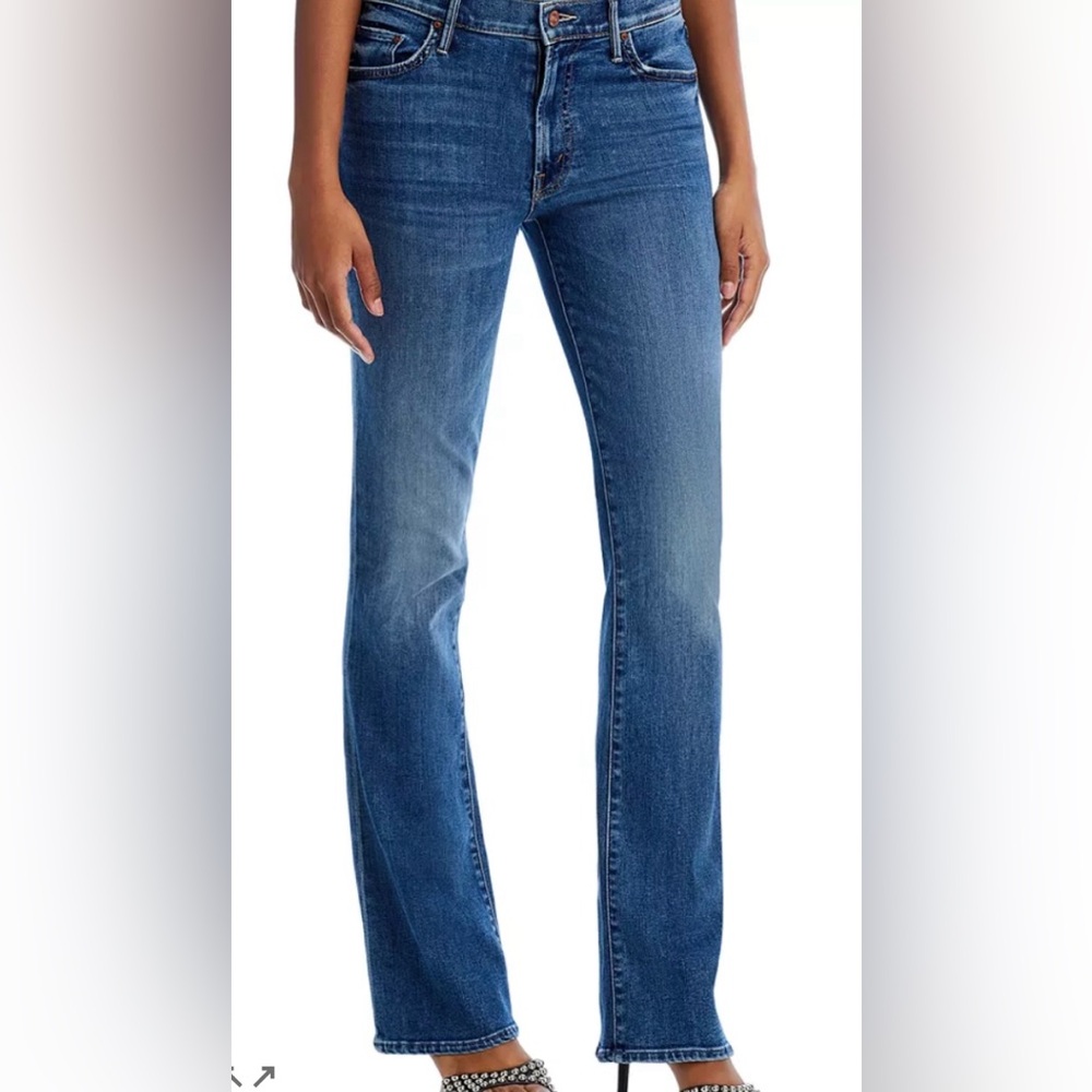 MOTHER The Outsider Sneak Jeans - Dark and stormy night